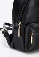 Leather mini backpack, black, 95-4E-661-Z, Photo 4