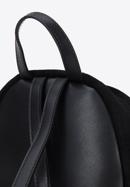 Leather mini backpack, black-silver, 95-4E-661-Z, Photo 4