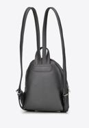 Faux leather backpack with decorative chain detail, graphite, 98-4Y-506-1, Photo 2