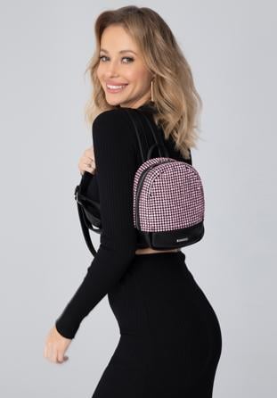 Rhinestone mini backpack purse, pink, 98-4Y-022-P, Photo 1