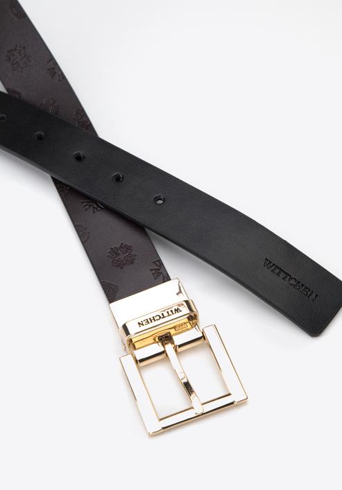 Women's reversible leather belt, black-brown, 96-8D-802-9-S, Photo 4
