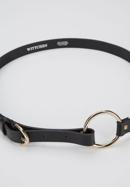 Women's skinny leather belt, black, 94-8D-903-1-2X, Photo 3