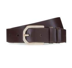 Women's wide belt made of soft leather, brown, 92-8D-312-4-XL, Photo 1