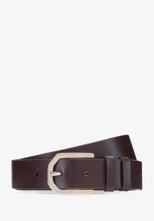 Women's wide belt made of soft leather, brown, 92-8D-312-4-L, Photo 1