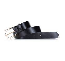 Women's wide belt made of soft leather, black, 92-8D-312-1-2X, Photo 1
