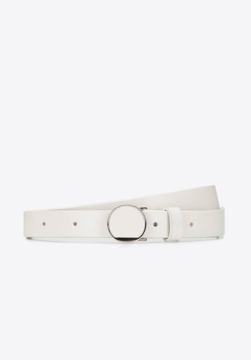Women's slimline leather belt, cream, 92-8D-306-1-XL, Photo 1