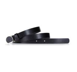 Women's slimline leather belt, black, 92-8D-306-1-L, Photo 1