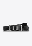 Women's patent leather belt, black, 91-8D-308-1-M, Photo 1