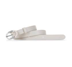 Skinny leather belt, off white, 92-8D-305-0-L, Photo 1