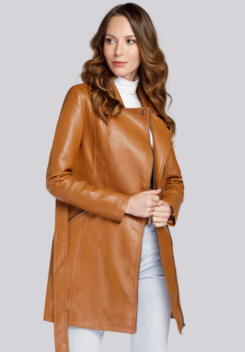 Women's coat, cognac, 93-9P-107-1-S, Photo 2