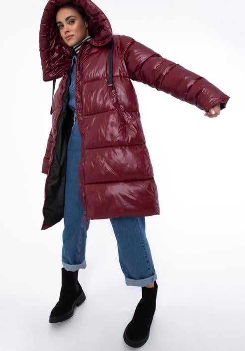 Women's oversize quilted coat, red, 97-9D-403-1-2XL, Photo 3