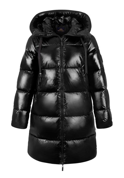 Damski płaszcz pikowany oversizowy, czarny, 97-9D-403-Z-XS, Zdjęcie 30