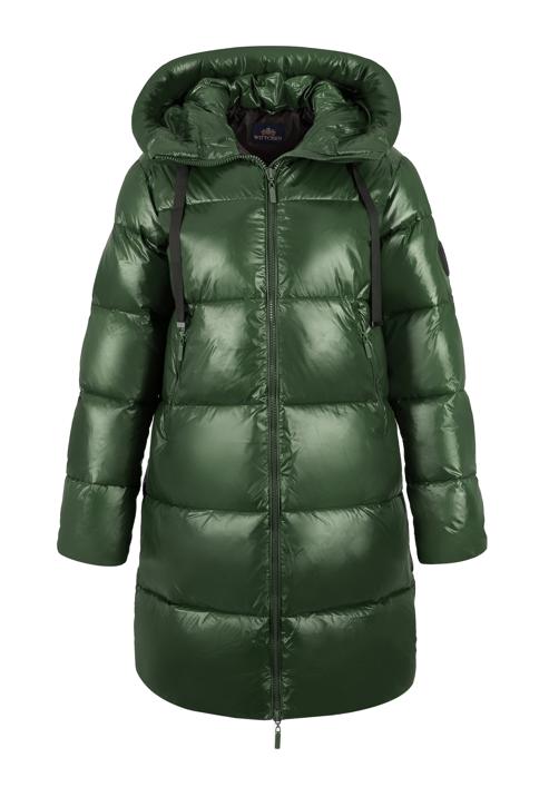 Damski płaszcz pikowany oversizowy, zielony, 97-9D-403-Z-L, Zdjęcie 30