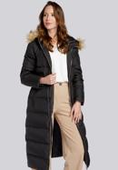Women's hooded maxi down coat, black, 93-9D-400-Z-2XL, Photo 1