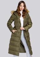 Women's hooded maxi down coat, green, 93-9D-400-1-XL, Photo 1