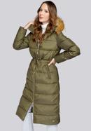 Women's hooded maxi down coat, green, 93-9D-400-1-XL, Photo 3