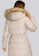 Women's hooded maxi down coat, beige, 93-9D-400-9-3XL, Photo 5