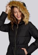 Women's hooded maxi down coat, black, 93-9D-400-Z-2XL, Photo 8