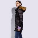 Women's down jacket with off-centre zip, black, 95-9D-403-1-XL, Photo 3