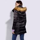 Women's down jacket with off-centre zip, black, 95-9D-403-1-XL, Photo 4