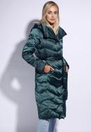 Women's hooded maxi down coat, green, 95-9D-401-Z-XS, Photo 2