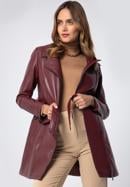 Women's faux leather belted coat, cherry, 97-9P-101-1P-S, Photo 5