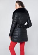 Women's quilted faux leather jacket, black, 95-9D-104-1-M, Photo 3