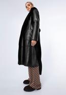 Women's reversible belted coat, black, 97-9W-004-5-L, Photo 2