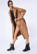 Damski płaszcz z wiązaniem dwustronny, camelowy, 97-9W-004-5-XL, Zdjęcie 3
