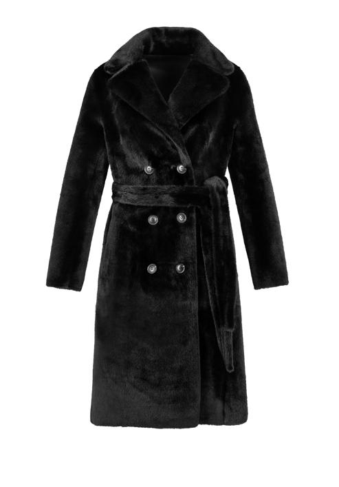 Women's reversible belted coat, black, 97-9W-004-1-XL, Photo 31