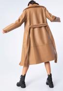 Damski płaszcz z wiązaniem dwustronny, camelowy, 97-9W-004-1-M, Zdjęcie 5