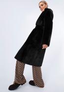 Women's reversible belted coat, black, 97-9W-004-5-L, Photo 7