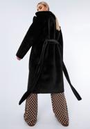 Women's reversible belted coat, black, 97-9W-004-5-XL, Photo 9