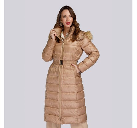Жіноче класичне зимове пальто з капюшоном 93-9D-401-5