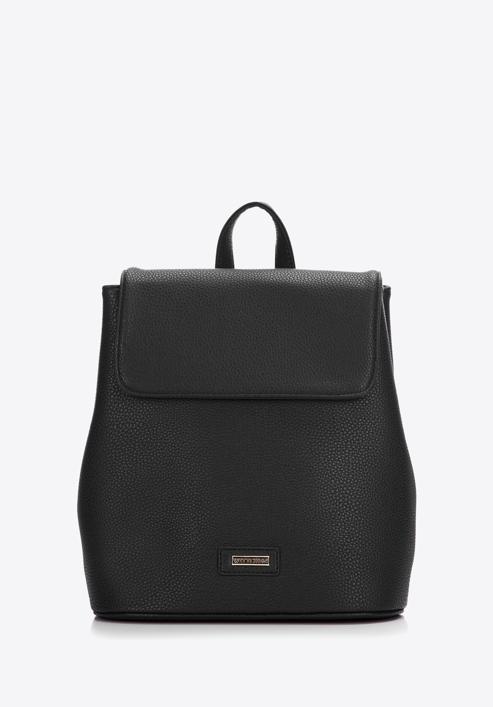Women's faux leather backpack, black, 97-4Y-240-7, Photo 2