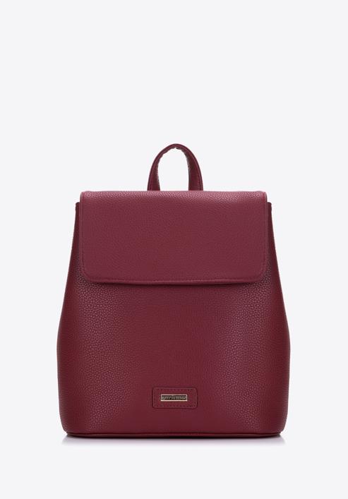 Women's faux leather backpack, dar red, 97-4Y-240-8, Photo 2