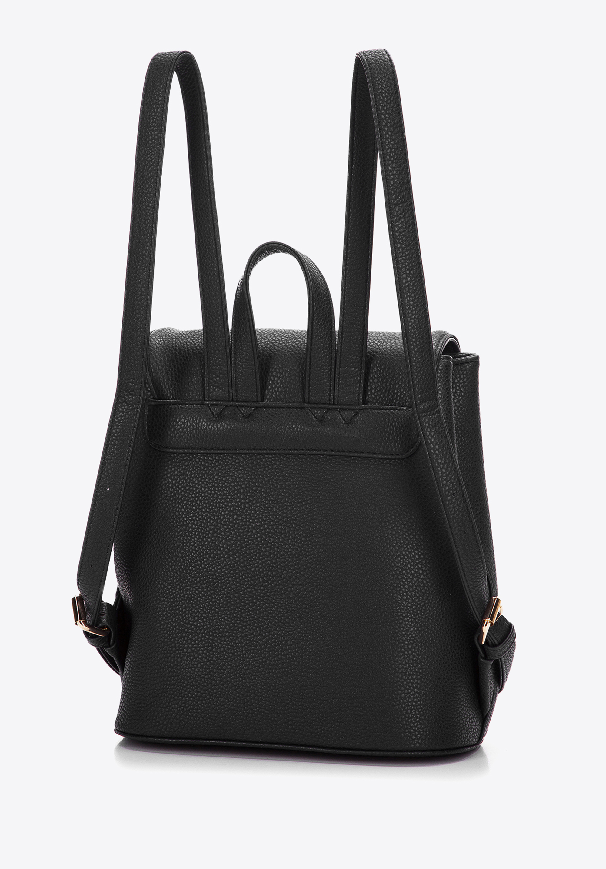 Women's faux leather backpack, black, 97-4Y-240-1, Photo 1