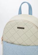 Women's denim purse backpack, blue-beige, 95-4Y-759-X, Photo 4