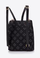 Women's monogram denim backpack purse, black, 97-4Y-213-7, Photo 3