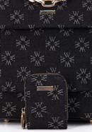 Women's monogram denim backpack purse, black, 97-4Y-213-7, Photo 4