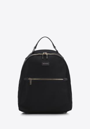 Women's nylon backpack, black, 97-4Y-102-1, Photo 1