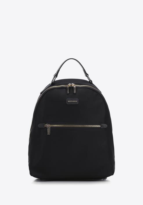 Women's nylon backpack, black, 97-4Y-102-Z, Photo 1