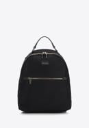 Women's nylon backpack, black, 97-4Y-102-3, Photo 1