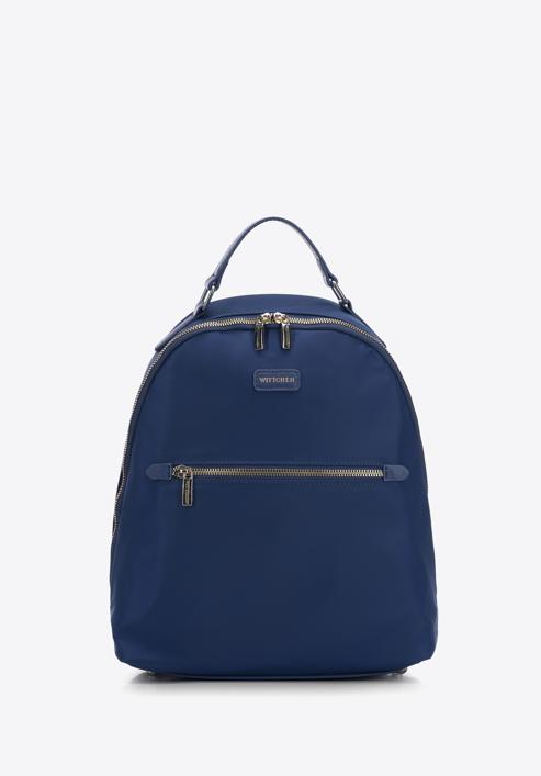 Women's nylon backpack, navy blue, 97-4Y-102-1, Photo 1