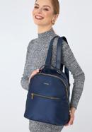 Women's nylon backpack, navy blue, 97-4Y-102-3, Photo 15