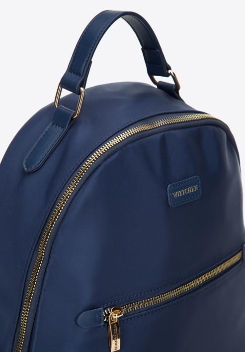 Women's nylon backpack, navy blue, 97-4Y-102-1, Photo 4