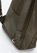 Damski plecak nylonowy prosty, zielony, 97-4Y-102-7, Zdjęcie 4