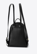 Women's leather monogram backpack purse, black, 96-4E-631-8, Photo 2