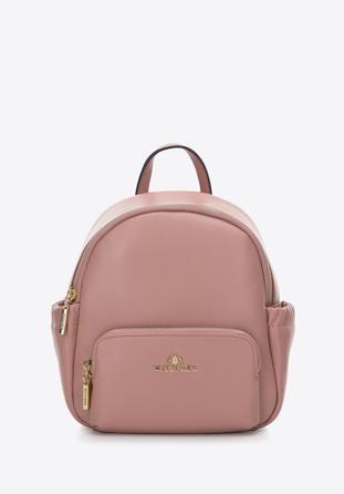 Women's leather backpack purse, muted pink, 97-4E-618-P, Photo 1