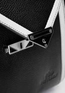 Women's leather backpack, black-white, 92-4E-312-7, Photo 5